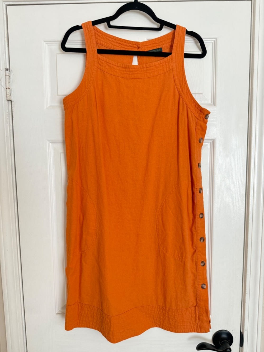 Women's Orange Pocket Dress